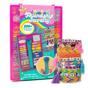 Just My Style On-The-Go Frienship Jewelry Kit 500+ Beads & Threads with Case